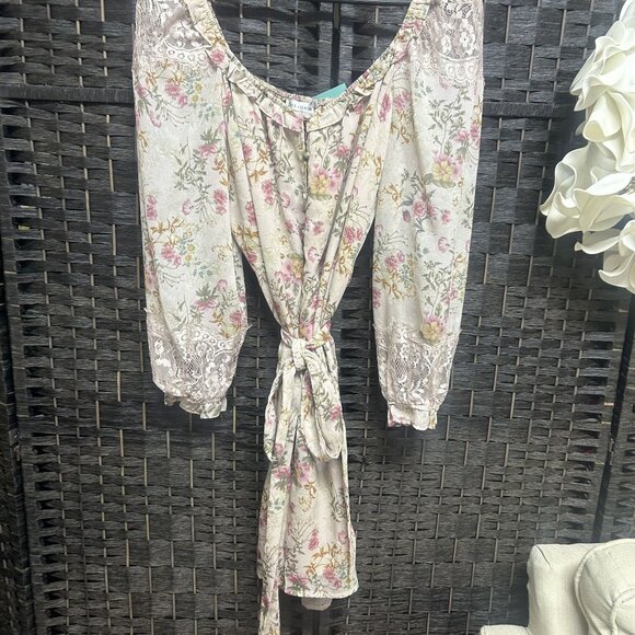 Dress Forum Pink Floral Button Up Midi Dress Size Medium - Picture 6 of 6